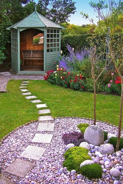 gravel and lawn